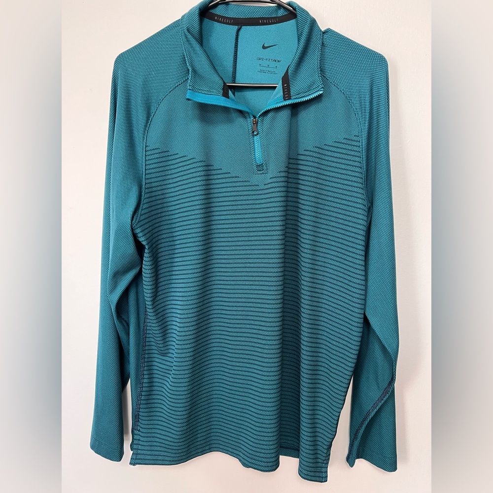 Nike dri-fit Men's Teal long sleeve